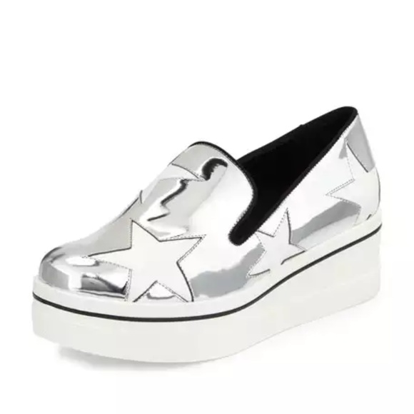 Stella McCartney Shoes - Stella McCartney Silver Binx Platform Shoes